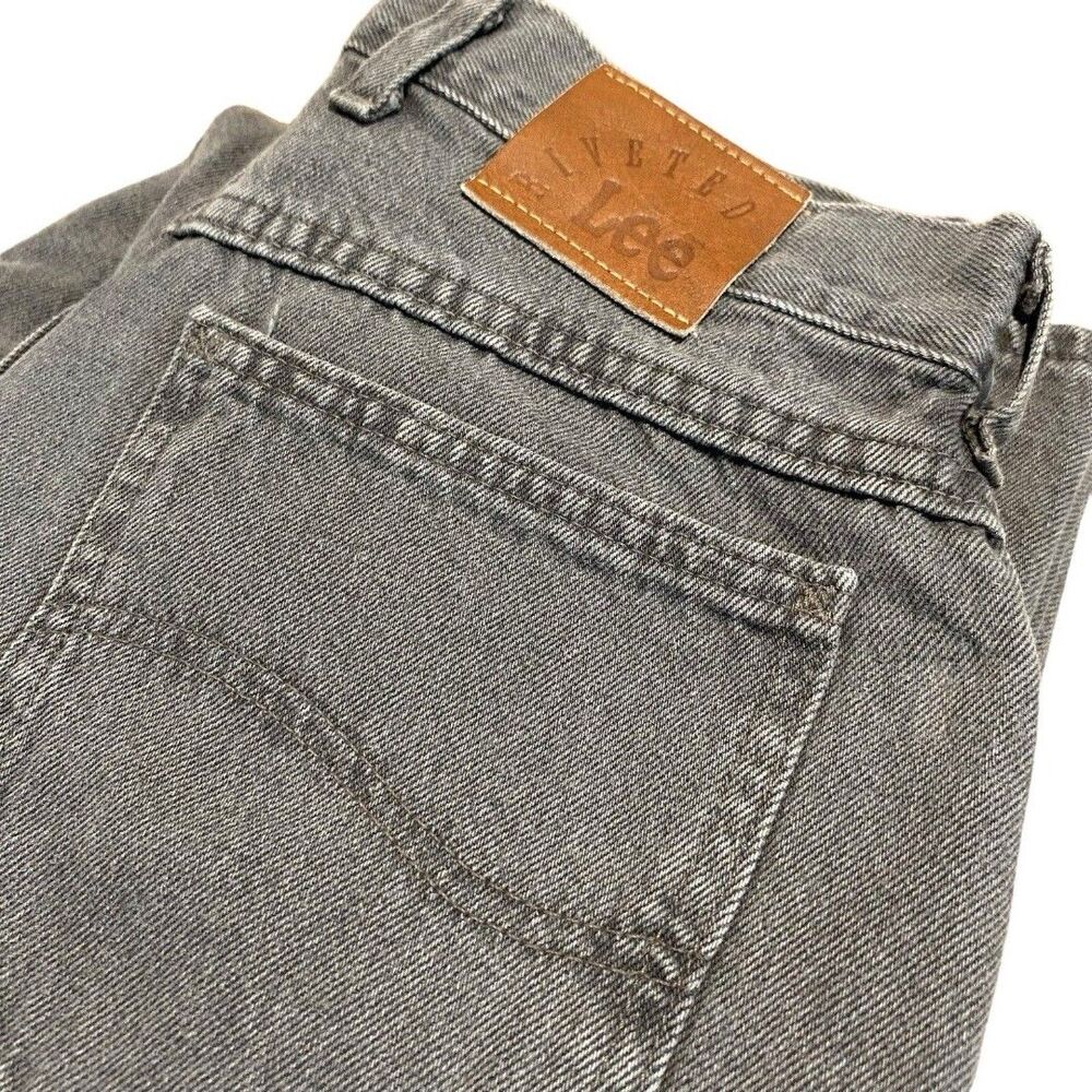 Vintage Women’s Lee Riveted Faded Black Denim Jeans Pants 8 M 29x30 USA Made